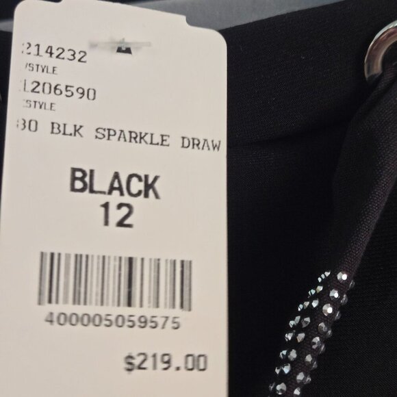 Joseph Ribkoff NWT Black Sparkle Rhinestone Hooded Tunic Quiet Luxury Size 12 - Picture 11 of 16